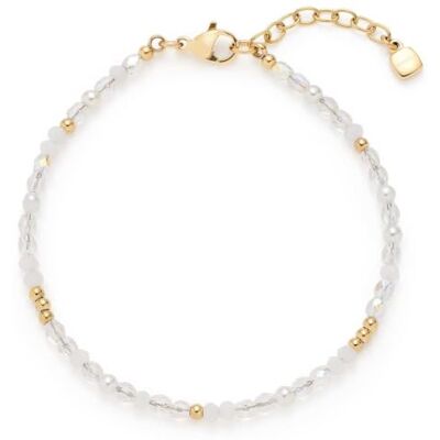 JEWELS BY LEONARDO Armband Ciao Althina • Arm-Schmuck aus goldfarbenem Edelstahl • goldene Kugeln, weiße Perlen & klare Glasperlen im Mix • 18-20,5 cm Länge • Schmuck Geschenk für Frauen • 026210 JEWELS BY LEONARDO Armband Ciao Althina • Arm-Schmuck aus goldfarbenem Edelstahl • goldene Kugeln, weiße Perlen & klare Glasperlen im Mix • 18-20,5 cm Länge • Schmuck Geschenk für Frauen • 026210