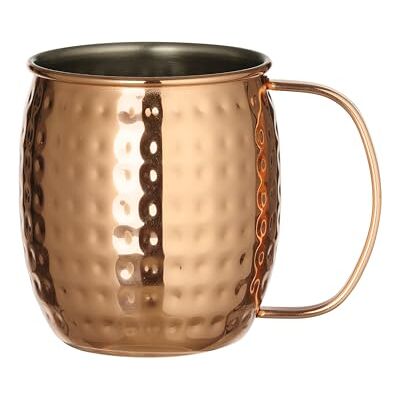 HENDI Moscow Mule Becher, Bierbecher, Kupferbecher, mit Griff, Bier, Cocktail, Wein, Bar, Party, 0,5L, ø97x(H)100mm, Edelstahl, verkupfert HENDI Moscow Mule Becher, Bierbecher, Kupferbecher, mit Griff, Bier, Cocktail, Wein, Bar, Party, 0,5L, ø97x(H)100mm, Edelstahl, verkupfert