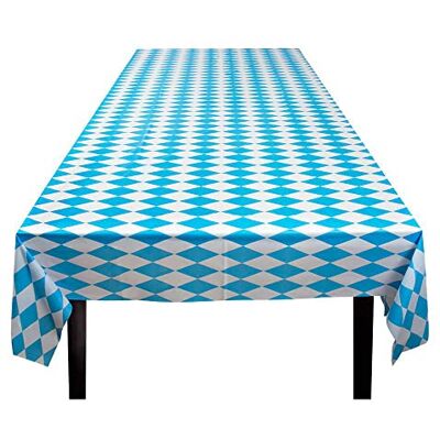 Boland 54256 Tischdecke Bayern, Motiv Bayerische Raute, Größe 180 x 130 cm, aus Kunststoff, Bierfest, Tisch, Dekoration, Party, Geburtstag Boland 54256 Tischdecke Bayern, Motiv Bayerische Raute, Größe 180 x 130 cm, aus Kunststoff, Bierfest, Tisch, Dekoration, Party, Geburtstag