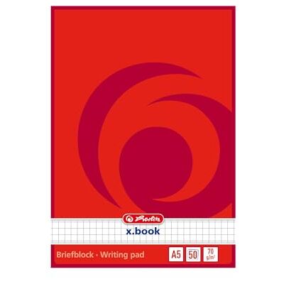 Herlitz Briefblock A5 kariert, 10er Pack, 50 Blatt je Block, 70 g/m², holzfreies Papier, kopfgeleimt, ohne Lochung – ideal für Schule, Studium & Büro Herlitz Briefblock A5 kariert, 10er Pack, 50 Blatt je Block, 70 g/m², holzfreies Papier, kopfgeleimt, ohne Lochung – ideal für Schule, Studium & Büro