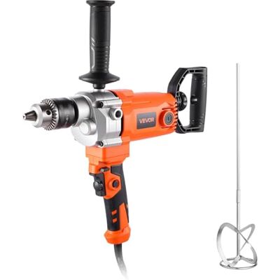 VEVOR elektrische Bohrmaschine 15,89 mm 1200 W mit Mixer Bohrmaschinenmischer Set 750 U/min 3,2 A Mischbohrmaschine mit D-Griff zum Bohren & Mischen Handbetonmischer für Futter Zement VEVOR elektrische Bohrmaschine 15,89 mm 1200 W mit Mixer Bohrmaschinenmischer Set 750 U/min 3,2 A Mischbohrmaschine mit D-Griff zum Bohren & Mischen Handbetonmischer für Futter Zement