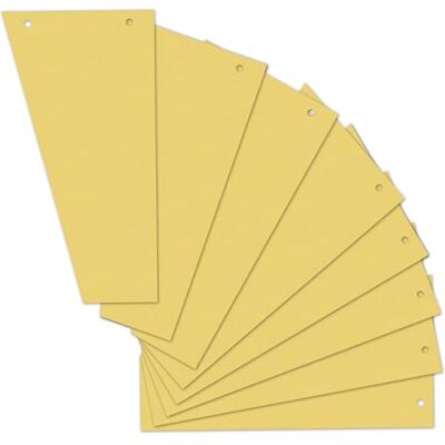 Herlitz 10838381 Trennstreifen Trapez 120x230 mm, Inh.100, gelb (100 Stück, gelb) Herlitz 10838381 Trennstreifen Trapez 120x230 mm, Inh.100, gelb (100 Stück, gelb)