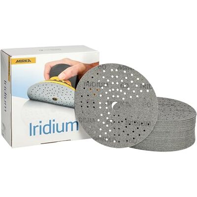 Mirka Schleifpapier Iridium Ø150 mm Klett 121-Loch Korn 60 50 Stk Mirka Schleifpapier Iridium Ø150 mm Klett 121-Loch Korn 60 50 Stk