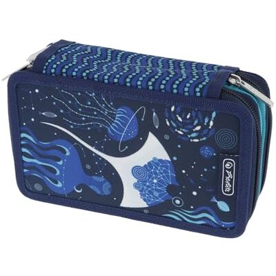 Herlitz Triple-Decker Pencil Case 31-Piece Deep Ocean Herlitz Triple-Decker Pencil Case 31-Piece Deep Ocean