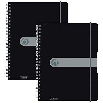 Herlitz 11293073 Spiralblock A4 to go, Holzfreies Papier, 80 Blatt (2er Pack A4, schwarz) Herlitz 11293073 Spiralblock A4 to go, Holzfreies Papier, 80 Blatt (2er Pack A4, schwarz)