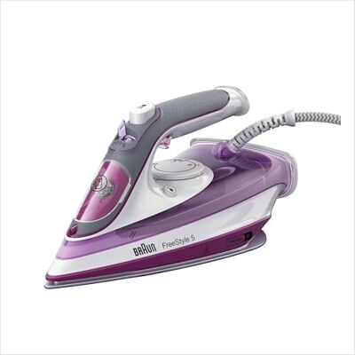 Braun FreeStyle 5 Dampfbügeleisen SI 5037 VI Bügeleisen mit Freeglide 3D Bügelsohle, Vertikaldampf, 2700 Watt, Dampfstoß 200 g/min, 330 ml Wassertank, Violett Braun FreeStyle 5 Dampfbügeleisen SI 5037 VI Bügeleisen mit Freeglide 3D Bügelsohle, Vertikaldampf, 2700 Watt, Dampfstoß 200 g/min, 330 ml Wassertank, Violett