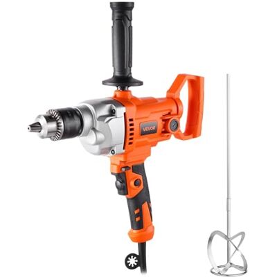 VEVOR elektrische Bohrmaschine 12,7 mm mit Mixer Bohrmaschinenmischer Set 850 U/min 3,2 A Mischbohrmaschine mit D-Griff zum Bohren & Mischen multifunktionale Bohrgerät mit Mischer für Futter Zement VEVOR elektrische Bohrmaschine 12,7 mm mit Mixer Bohrmaschinenmischer Set 850 U/min 3,2 A Mischbohrmaschine mit D-Griff zum Bohren & Mischen multifunktionale Bohrgerät mit Mischer für Futter Zement