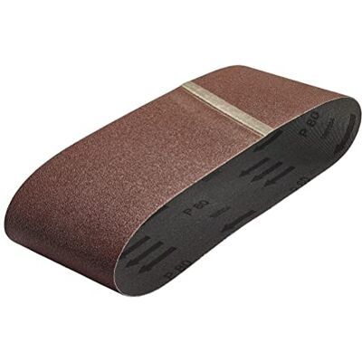 wolfcraft 6 Gewebe-Schleifbänder 76 x 457 mm, Körnung 80 wolfcraft 6 Gewebe-Schleifbänder 76 x 457 mm, Körnung 80