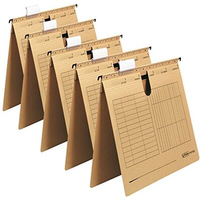 Herlitz Hängehefter A4 kaufmännisch, Kraftkarton, 230 g/qm (Braun, Hängehefter 5er Set) Herlitz Hängehefter A4 kaufmännisch, Kraftkarton, 230 g/qm (Braun, Hängehefter 5er Set)