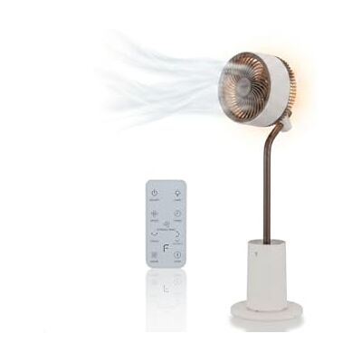 Fakir TVC 800 premium Design-Ventilator DC-Motor, 12 Lüfterstufen, 3D-Oszillation, 26 dB(A), 12h Timer, Ambient-Licht, Vliespad für Raumdüfte, Fernbedienung Fakir TVC 800 premium Design-Ventilator DC-Motor, 12 Lüfterstufen, 3D-Oszillation, 26 dB(A), 12h Timer, Ambient-Licht, Vliespad für Raumdüfte, Fernbedienung
