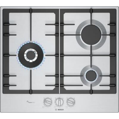 Bosch PCC6A5I90 Gázfőzőlap - 3 zóna - Rozsdamentes acél Bosch PCC6A5I90 Gázfőzőlap - 3 zóna - Rozsdamentes acél