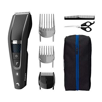 Philips Hair Clipper Series 5000, Haarschneider mit Trim-n-Flow-Pro-Technologie, 28 Längeneinstellungen, 90 Min Akkubetrieb mit 1 Std Ladezeit, Schneller, gleichmäßiger Haarschnitt (Modell HC5632/15) Philips Hair Clipper Series 5000, Haarschneider mit Trim-n-Flow-Pro-Technologie, 28 Längeneinstellungen, 90 Min Akkubetrieb mit 1 Std Ladezeit, Schneller, gleichmäßiger Haarschnitt (Modell HC5632/15)