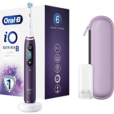 Oral-B iO Series 8 Elektrische Zahnbürste, wiederaufladbar, mit 1 Griff mit künstlicher Intelligenz, 1 Bürste und 1 Premium-Reiseetui Oral-B iO Series 8 Elektrische Zahnbürste, wiederaufladbar, mit 1 Griff mit künstlicher Intelligenz, 1 Bürste und 1 Premium-Reiseetui