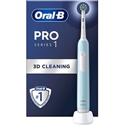 Oral-B Pro 1 Elektrische Zahnbürste für Erwachsene mit 3D-Reinigung, Weihnachtsgeschenke für Frauen/Ihn, 1 Zahnbürstenkopf, Zahnfleischdruckkontrolle, 2-poliger UK-Stecker, Blau Oral-B Pro 1 Elektrische Zahnbürste für Erwachsene mit 3D-Reinigung, Weihnachtsgeschenke für Frauen/Ihn, 1 Zahnbürstenkopf, Zahnfleischdruckkontrolle, 2-poliger UK-Stecker, Blau