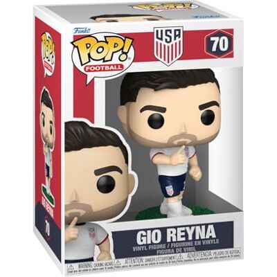 Funko POP! Football: USA Gio Reyna U.S. Men's Soccer Team Offizieller Fanartikel und Merch Vinyl Sammelfigur als Regal Deko Geschenkidee zum Geburtstag für Fans und Sammler Funko POP! Football: USA Gio Reyna U.S. Men's Soccer Team Offizieller Fanartikel und Merch Vinyl Sammelfigur als Regal Deko Geschenkidee zum Geburtstag für Fans und Sammler