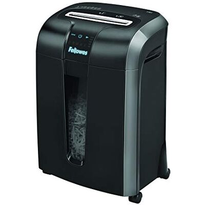 Fellowes 12 Blatt Aktenvernichter, Partikelschnitt (P4) Papierschredder für Büro, Powershred 73Ci, Schredder mit 100% staufrei Technologie, Safesense, Energiesparsystem, 23L Papierkorb, CD Schredder Fellowes 12 Blatt Aktenvernichter, Partikelschnitt (P4) Papierschredder für Büro, Powershred 73Ci, Schredder mit 100% staufrei Technologie, Safesense, Energiesparsystem, 23L Papierkorb, CD Schredder