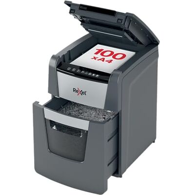 Rexel 202010M Optimum AutoFeed+ 100M Automatischer Aktenvernichter, 100 Blatt automatisch, Sicherheitsstufe P5, Mikroschnitt, für Zuhause / Home Office, 34 Liter Abfallbehälter, 2020100MEU Rexel 202010M Optimum AutoFeed+ 100M Automatischer Aktenvernichter, 100 Blatt automatisch, Sicherheitsstufe P5, Mikroschnitt, für Zuhause / Home Office, 34 Liter Abfallbehälter, 2020100MEU