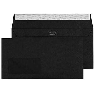 Blake Creative Colour 25214 Farbige Briefumschläge Haftklebung Tiefschwarz DL+ 114 x 229 mm 120 g/m² 25 Stück Blake Creative Colour 25214 Farbige Briefumschläge Haftklebung Tiefschwarz DL+ 114 x 229 mm 120 g/m² 25 Stück