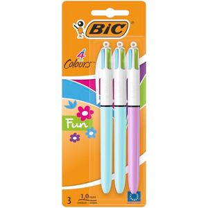 BIC Fashion Kugelschreiber, vierfarbig, 3 Stück BIC Fashion Kugelschreiber, vierfarbig, 3 Stück
