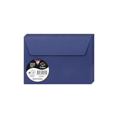 Clairefontaine 5646C Packung mit 20 Umschläge Pollen Format C6, 114 x 162mm, 120g, ideal für Einladungen und Korrespondenz, Königsblau, 1 Pack Clairefontaine 5646C Packung mit 20 Umschläge Pollen Format C6, 114 x 162mm, 120g, ideal für Einladungen und Korrespondenz, Königsblau, 1 Pack
