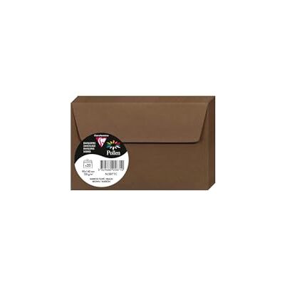Clairefontaine 5871C Packung mit 20 Umschläge Pollen, 90 x 140 mm, 120g, ideal für Ihre Einladungen und Korrespondenz, Braun, 1 Pack Clairefontaine 5871C Packung mit 20 Umschläge Pollen, 90 x 140 mm, 120g, ideal für Ihre Einladungen und Korrespondenz, Braun, 1 Pack