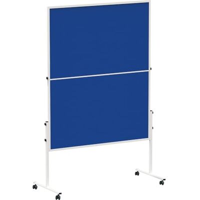 MAUL Moderationstafel blau solid rollbar klappbar beidseitig pinnbar stabiler Stand, schnell versetzbar, platzsparend verstaubar, Filzfläche für Ideen, ideal für Workshops MAUL Moderationstafel blau solid rollbar klappbar beidseitig pinnbar stabiler Stand, schnell versetzbar, platzsparend verstaubar, Filzfläche für Ideen, ideal für Workshops