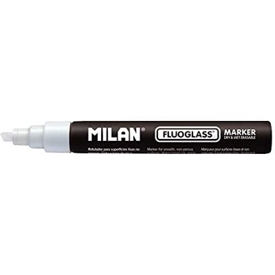 MILAN Blister marcador Fluoglass 2-4mm, Blanco Nuevo MILAN Blister marcador Fluoglass 2-4mm, Blanco Nuevo