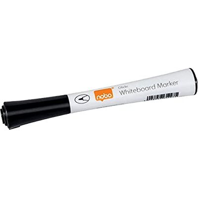 Nobo Glide Drywipe Whiteboardmarker-Set, 4 Stück, Feine 1 mm Spitze, Schwarz, 1915392 Nobo Glide Drywipe Whiteboardmarker-Set, 4 Stück, Feine 1 mm Spitze, Schwarz, 1915392