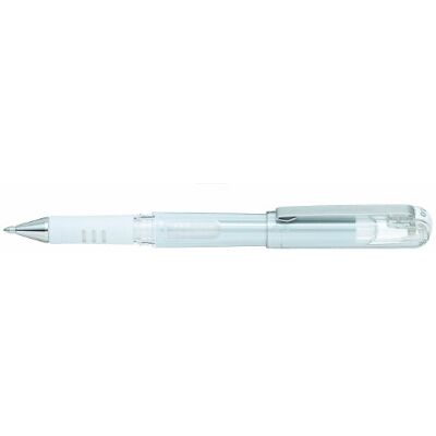 Pentel K230-WO Hybrid Gel Grip DX Tintenroller mit pigmentierter Tinte, 12-er Packung, weiß Pentel K230-WO Hybrid Gel Grip DX Tintenroller mit pigmentierter Tinte, 12-er Packung, weiß