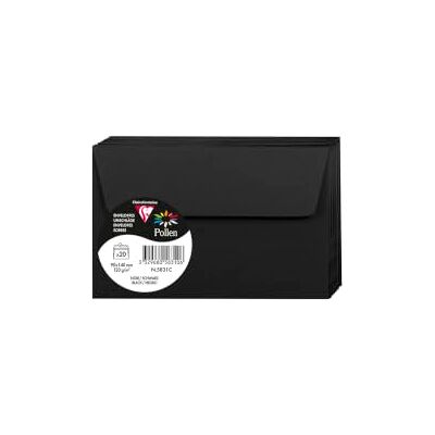 Clairefontaine 5831C 20 Umschläge Pollen 9x14cm 120g Schwarz Clairefontaine 5831C 20 Umschläge Pollen 9x14cm 120g Schwarz
