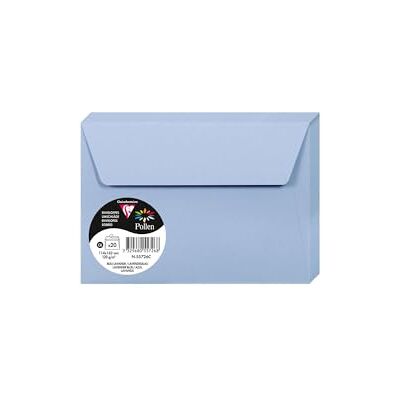 Clairefontaine 55726C Packung mit 20 Umschläge Pollen, Format C6, 114 x 162mm, 120g, ideal für Einladungen und Korrespondenz, Lavendelblau, 1 Pack Clairefontaine 55726C Packung mit 20 Umschläge Pollen, Format C6, 114 x 162mm, 120g, ideal für Einladungen und Korrespondenz, Lavendelblau, 1 Pack