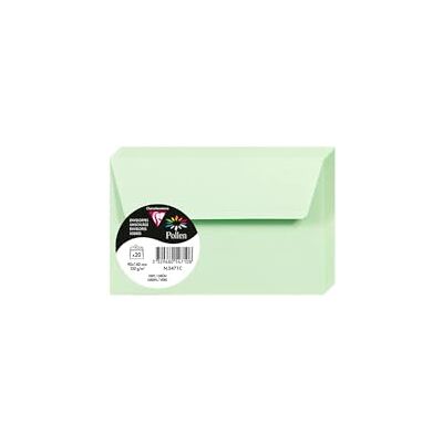 Clairefontaine 5471C Packung mit 20 Umschläge Pollen, 90 x 140 mm, 120g, ideal für Einladungen und Korrespondenz, Grün, 1 Pack Clairefontaine 5471C Packung mit 20 Umschläge Pollen, 90 x 140 mm, 120g, ideal für Einladungen und Korrespondenz, Grün, 1 Pack
