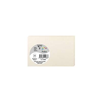 Clairefontaine 11486C Packung mit 25 Karten Pollen, 8,2x12,8cm, 210g, Elfenbein Perlmutt, ideal für Ihre Einladungen und Korrespondenz, 1 Pack Clairefontaine 11486C Packung mit 25 Karten Pollen, 8,2x12,8cm, 210g, Elfenbein Perlmutt, ideal für Ihre Einladungen und Korrespondenz, 1 Pack