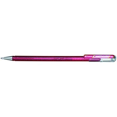 Pentel K110-DPX Dual Metallic Hybrid Dual Metallic Gelroller, Glitzer Gel, 12er Pack, pink 2 verschiedene Farb-Effekte auf hellem/dunklem Papier Pentel K110-DPX Dual Metallic Hybrid Dual Metallic Gelroller, Glitzer Gel, 12er Pack, pink 2 verschiedene Farb-Effekte auf hellem/dunklem Papier
