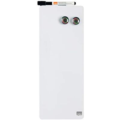 Nobo Schmales Magnetisches Mini-Whiteboard, Rahmenlos, Trocken Abwischbar, Leicht zu Reinigen, Wandmontage, Integrierte Stifthalterung, Zuhause/Büro, 140 x 360 mm, Weiß, 1903764 Nobo Schmales Magnetisches Mini-Whiteboard, Rahmenlos, Trocken Abwischbar, Leicht zu Reinigen, Wandmontage, Integrierte Stifthalterung, Zuhause/Büro, 140 x 360 mm, Weiß, 1903764