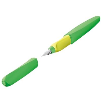 Pelikan Twist Füllhalter, Edelstahl-Feder in Strichbreite M inkl. 2 Tintenpatronen, neon grün Pelikan Twist Füllhalter, Edelstahl-Feder in Strichbreite M inkl. 2 Tintenpatronen, neon grün