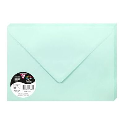 Clairefontaine 51332C Packung mit 20 Umschlag Pollen Format C5 16,2x22,9 cm, 120g, gefüttert, ideal für Einladungen und Korrespondenz, Premium glattes Papier, Jadegrün, 1 Pack Clairefontaine 51332C Packung mit 20 Umschlag Pollen Format C5 16,2x22,9 cm, 120g, gefüttert, ideal für Einladungen und Korrespondenz, Premium glattes Papier, Jadegrün, 1 Pack