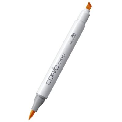 Copic Ciao Marker Typ E 21, Soft Sun, vielseitiger Layoutmarker, mit einer mittelbreiten und einer Brush-Spitze Copic Ciao Marker Typ E 21, Soft Sun, vielseitiger Layoutmarker, mit einer mittelbreiten und einer Brush-Spitze