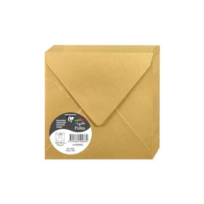 Clairefontaine 50088C 20 Umschläge Pollen 14x14cm 120g Gold Clairefontaine 50088C 20 Umschläge Pollen 14x14cm 120g Gold