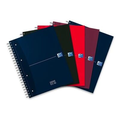 Oxford Collegeblock A4, kariert, 240 Seiten, European Book, 3 Register, 4 Farben, 5 Stück Oxford Collegeblock A4, kariert, 240 Seiten, European Book, 3 Register, 4 Farben, 5 Stück