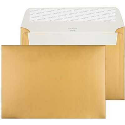 Blake Shine 15113 Briefumschläge Haftklebung Metallisch Gold C6 114 x 162 mm 130g/m² 25 Stück Blake Shine 15113 Briefumschläge Haftklebung Metallisch Gold C6 114 x 162 mm 130g/m² 25 Stück
