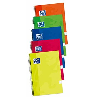 Oxford 100430276 Spiral Block School, Hardcover, Farblich sortiert Oxford 100430276 Spiral Block School, Hardcover, Farblich sortiert