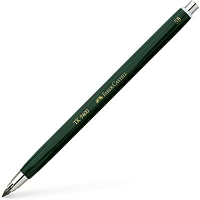 Faber-Castell Fallminenstift TK 9400 3,15 mm Mine 5B Kräftige Spannzange für festen Minensitz, nachfüllbar mit TK 9071 Minen, für Zeichnen und Skizzieren Faber-Castell Fallminenstift TK 9400 3,15 mm Mine 5B Kräftige Spannzange für festen Minensitz, nachfüllbar mit TK 9071 Minen, für Zeichnen und Skizzieren
