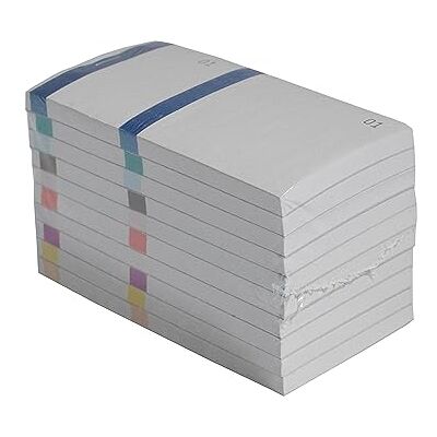 Exacompta Block mit Garderobenmarken, ELV, mehrfarbig, 60 x 135 mm, 10 Stück Exacompta Block mit Garderobenmarken, ELV, mehrfarbig, 60 x 135 mm, 10 Stück