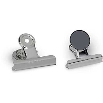 MAUL Papier-Klemmer mit Magnet, sicherer Halt an Metallflächen, griffbereite Notizen, robustes Metallgehäuse, 2er Set für Büro Küche Werkstatt MAUL Papier-Klemmer mit Magnet, sicherer Halt an Metallflächen, griffbereite Notizen, robustes Metallgehäuse, 2er Set für Büro Küche Werkstatt
