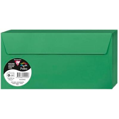 Clairefontaine 5595C 20 Umschläge Pollen DL 120g Tannengrün Clairefontaine 5595C 20 Umschläge Pollen DL 120g Tannengrün