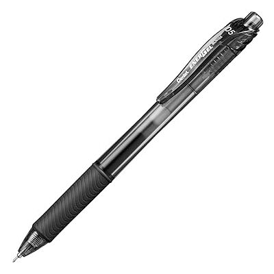 Pentel BLN105-AX EnerGel Gel-Tintenroller mit Druckmechanik, 0.5 mm Nadelspitze = 0,25 mm Strichstärke, 12 Stück, schwarz Pentel BLN105-AX EnerGel Gel-Tintenroller mit Druckmechanik, 0.5 mm Nadelspitze = 0,25 mm Strichstärke, 12 Stück, schwarz
