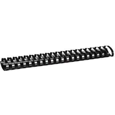 Fellowes Binderücken für Plastikbindung, 51 mm Durchmesser, 21 Ringe, für A4 Dokumente, schwarz, Packung mit 50 Stück Fellowes Binderücken für Plastikbindung, 51 mm Durchmesser, 21 Ringe, für A4 Dokumente, schwarz, Packung mit 50 Stück