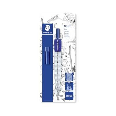 Staedtler 550 50 BK Schulzirkel mit Minendose auf Blisterkarte, blau/silber Staedtler 550 50 BK Schulzirkel mit Minendose auf Blisterkarte, blau/silber