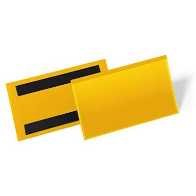 Durable Magnetische Etikettentasche 150 x 67 mm, Packung à 50 Stück, Gelb, 174204 Durable Magnetische Etikettentasche 150 x 67 mm, Packung à 50 Stück, Gelb, 174204